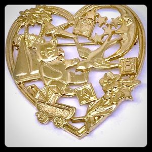 These are a Few of my Favorite Things Heart Brooch